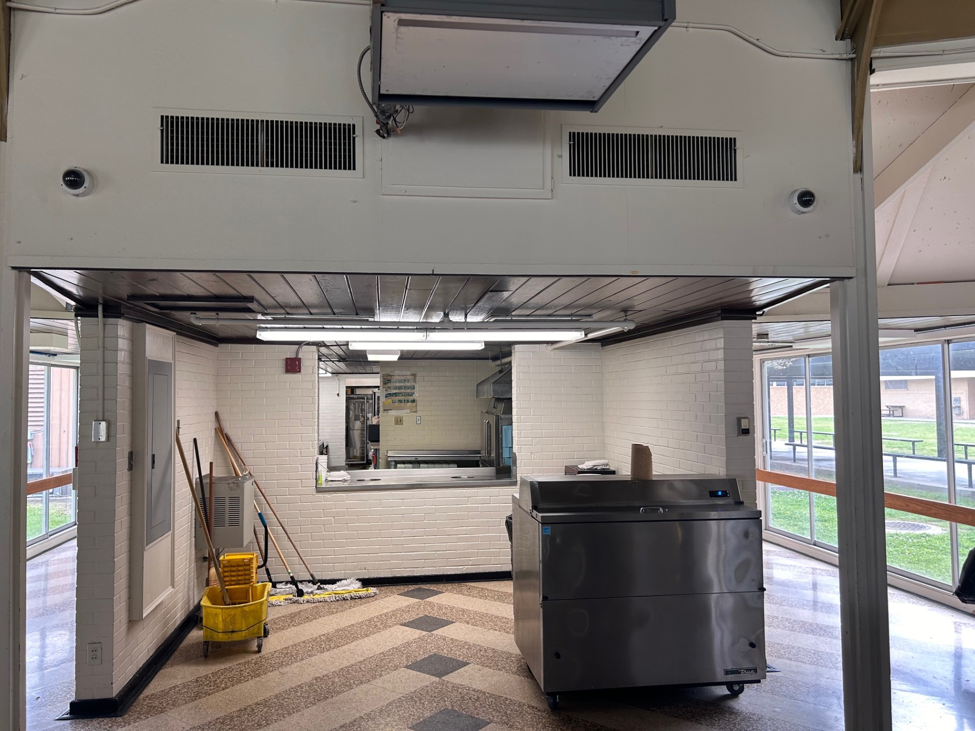 Breaux Bridge Junior High Cage Sign Before Photo